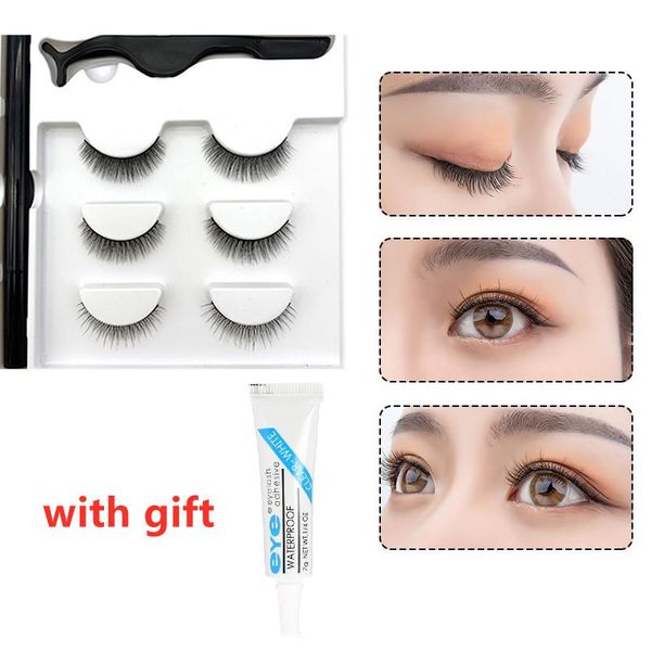 false eyelashes 3 pairs 3d magnetic curler set eyeliner lashes lasting handmade eyelash glue makeup tool
false eyelashes 3 pairs 3d magnetic curler set eyeliner lashes lasting handmade eyelash glue makeup tool
