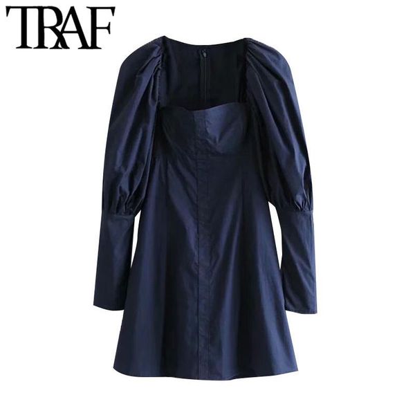 women chic fashion puff sleeve pleated mini dress vintage square collar side zipper female dresses vestidos mujer casual, Black;gray
women chic fashion puff sleeve pleated mini dress vintage square collar side zipper female dresses vestidos mujer casual, Black;gray