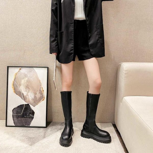 boots low tube shoes round head winter pu leather black artificial women's middle heel
boots low tube shoes round head winter pu leather black artificial women's middle heel