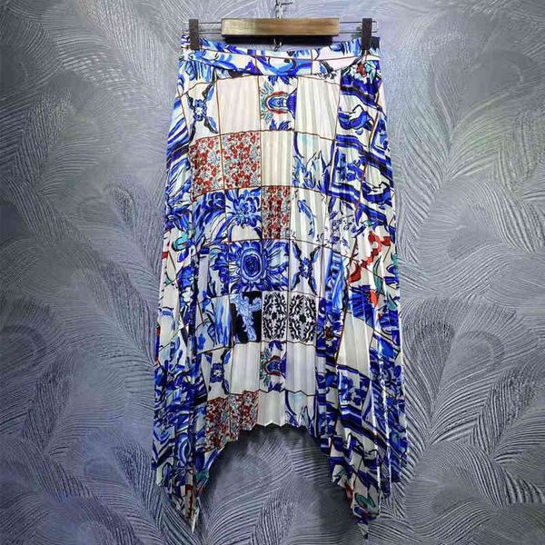 skirt seqinyy skirt plissada summer spring fashion design feminine track flowers vintage blue print the midi line, Black
skirt seqinyy skirt plissada summer spring fashion design feminine track flowers vintage blue print the midi line, Black