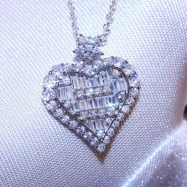 pendant necklaces square zircon love heart necklace for women collier femme luxury crystal sugar choker wedding couple jewelry, Silver
pendant necklaces square zircon love heart necklace for women collier femme luxury crystal sugar choker wedding couple jewelry, Silver