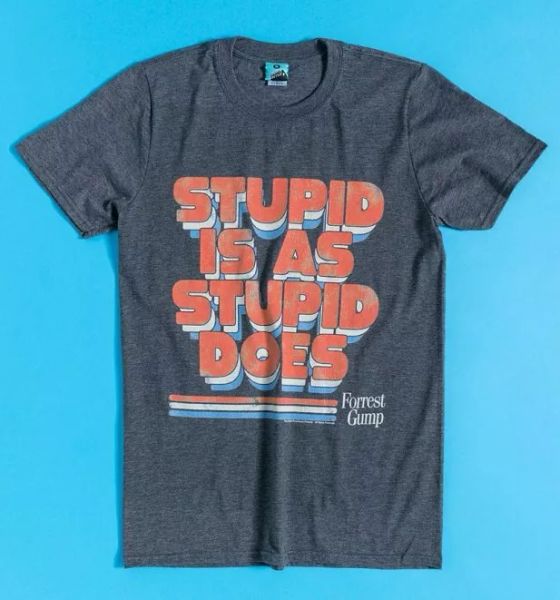 Official Forrest Gump Stupid Is As Stupid Does Charcoal Marl T-Shirt, Mainly pictures
Official Forrest Gump Stupid Is As Stupid Does Charcoal Marl T-Shirt, Mainly pictures