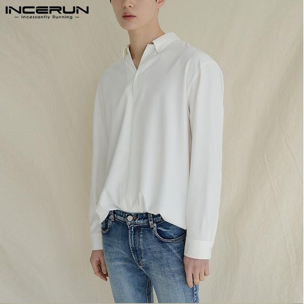man long sleeve v neck social shirts incerun leisure men solid color dress camisa autumn fashion korean style blusas 5xl7 men's casual, White;black
man long sleeve v neck social shirts incerun leisure men solid color dress camisa autumn fashion korean style blusas 5xl7 men's casual, White;black