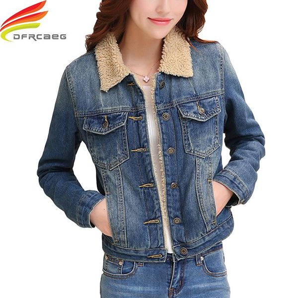 women's jackets winter clothes 2021 women denim jacket thicken velvet single breasted street style slim ladies jeans coat keep warm coa, Black;brown
women's jackets winter clothes 2021 women denim jacket thicken velvet single breasted street style slim ladies jeans coat keep warm coa, Black;brown