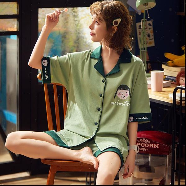 cotton pajama 2 pcs sets women sleepwear cartoon floral printed lovey home clothes sweet summer spring can be worn outside, Black;red
cotton pajama 2 pcs sets women sleepwear cartoon floral printed lovey home clothes sweet summer spring can be worn outside, Black;red