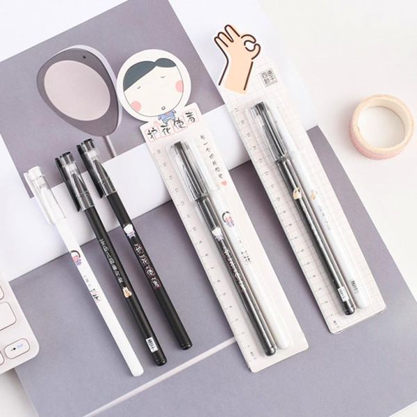gel pens 2 pcs/set personality black ink signature pen korean cute cartoon needle 0.38mm student examination school supplies
gel pens 2 pcs/set personality black ink signature pen korean cute cartoon needle 0.38mm student examination school supplies