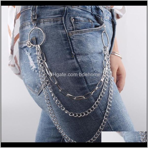 keychains fashion aessories drop delivery 2021 thick body simple multi-layer geometric waist chain pant jean keychain ring clip mens hip hop, Silver
keychains fashion aessories drop delivery 2021 thick body simple multi-layer geometric waist chain pant jean keychain ring clip mens hip hop, Silver