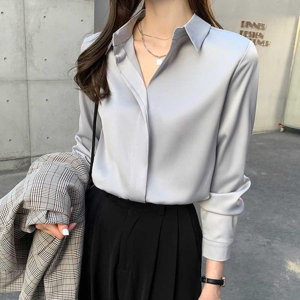 women's blouses & shirts professional shirt fashion western style long sleeve spring summer 2021 design sense minority satin, White
women's blouses & shirts professional shirt fashion western style long sleeve spring summer 2021 design sense minority satin, White