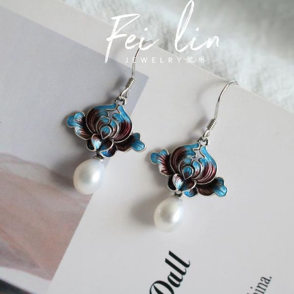 dangle & chandelier original design enamel porcelain petals pearl earrings chinese style retro charm light luxury women's brand silver
dangle & chandelier original design enamel porcelain petals pearl earrings chinese style retro charm light luxury women's brand silver
