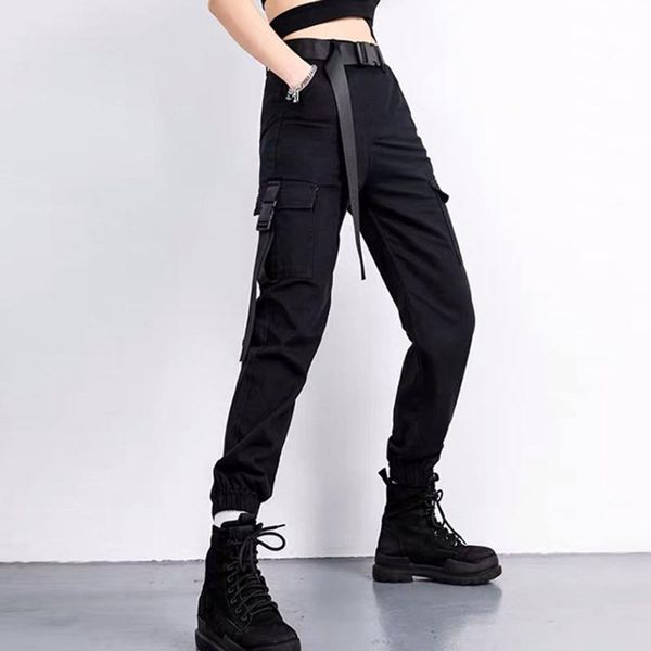 women's pants & capris women grunge cargo with belt punk hight waist loose sport jogger trousers hip hop baggy hippie harem streetwear, Black;white
women's pants & capris women grunge cargo with belt punk hight waist loose sport jogger trousers hip hop baggy hippie harem streetwear, Black;white