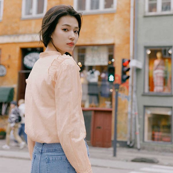 women's blouses & shirts blouses spring autumn cotton bowknot lace-up splicing falbala two-piece blouse 9mmr, White
women's blouses & shirts blouses spring autumn cotton bowknot lace-up splicing falbala two-piece blouse 9mmr, White