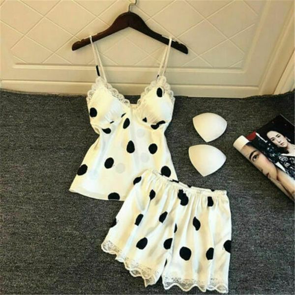 womens sleepwears summer pajama sets sleepwear polka dots lingerie satin pyjamas babydoll nightdress nightgown nightwear pajamas set, Black;red
womens sleepwears summer pajama sets sleepwear polka dots lingerie satin pyjamas babydoll nightdress nightgown nightwear pajamas set, Black;red