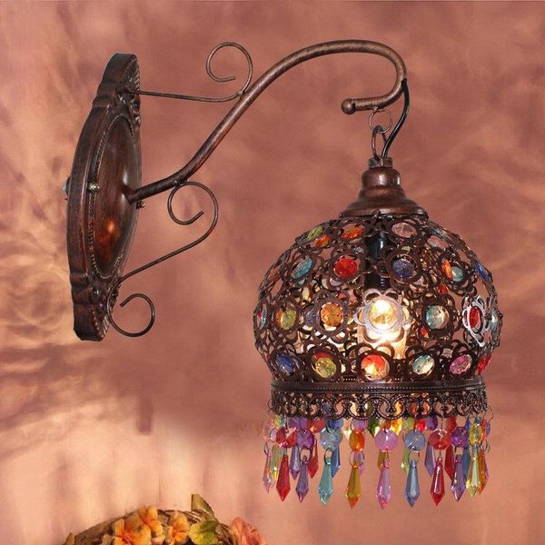 american country wall lamp bedroom living room aisle single head wrought iron retro handmade bead lamps
american country wall lamp bedroom living room aisle single head wrought iron retro handmade bead lamps