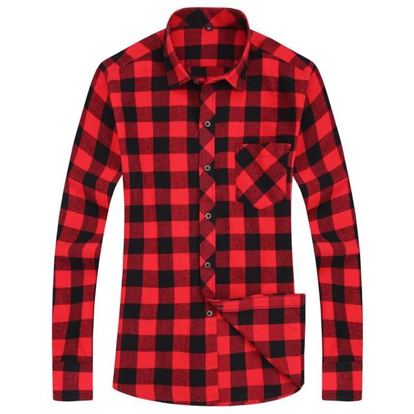 men's casual long-sleeved shirts black red plaid flannel shirt slim fit soft comfortable spring male brand, White;black
men's casual long-sleeved shirts black red plaid flannel shirt slim fit soft comfortable spring male brand, White;black
