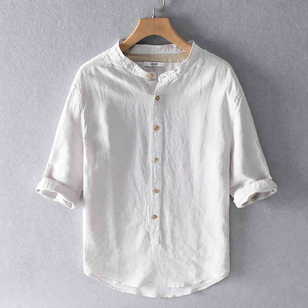 men's t-shirts summer linen and cotton stand collar brand three-quarter sleeve fashion shirts for men casual solid mens shirt 1255, White;black
men's t-shirts summer linen and cotton stand collar brand three-quarter sleeve fashion shirts for men casual solid mens shirt 1255, White;black
