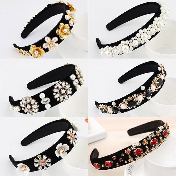women luxury jewelry ethnic wide headband glitter rhinestone imitation pearl decor hai hoop banquet prom party vintage headpiece hair access
women luxury jewelry ethnic wide headband glitter rhinestone imitation pearl decor hai hoop banquet prom party vintage headpiece hair access