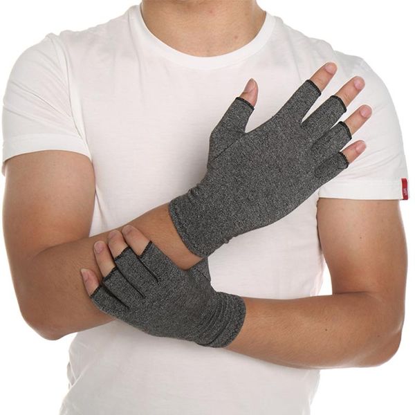women men cotton elastic therapy compression half fingers gloves hand arthritis joint pain relief wrist support, Black;red
women men cotton elastic therapy compression half fingers gloves hand arthritis joint pain relief wrist support, Black;red