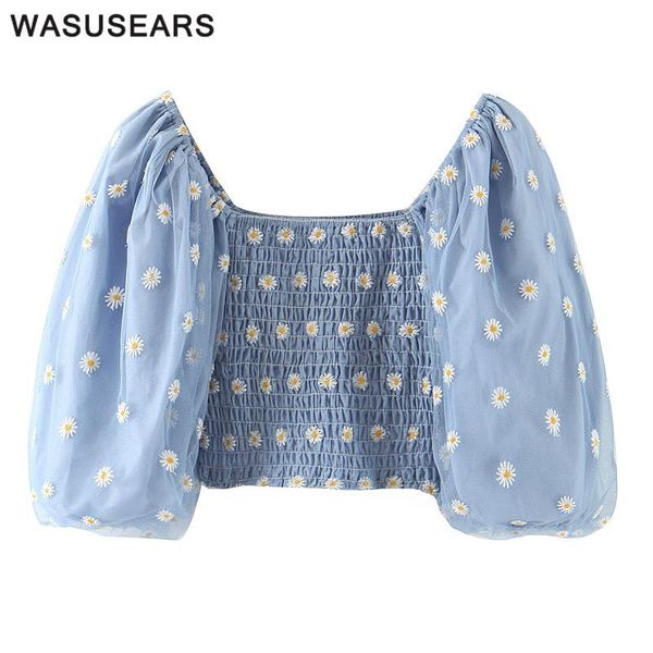 women's blouses & shirts chiffon blouse short sleeve women 2021 summer floral casual ruched square neck puff elegant, White
women's blouses & shirts chiffon blouse short sleeve women 2021 summer floral casual ruched square neck puff elegant, White