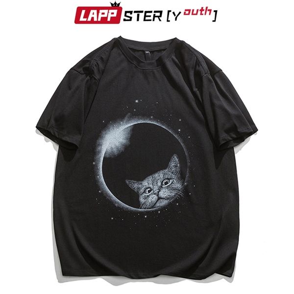 men harajuku cat printed graphic t shirts summer mens japanese streetwear vintage t-shirt male fashions tees 210420, White;black
men harajuku cat printed graphic t shirts summer mens japanese streetwear vintage t-shirt male fashions tees 210420, White;black