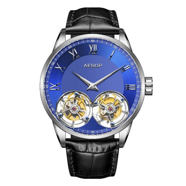 wristwatches aesop double tourbillon men's mechanical watch manual stainless steel luminous sapphire men business leather reloj hombre, Slivery;brown
wristwatches aesop double tourbillon men's mechanical watch manual stainless steel luminous sapphire men business leather reloj hombre, Slivery;brown