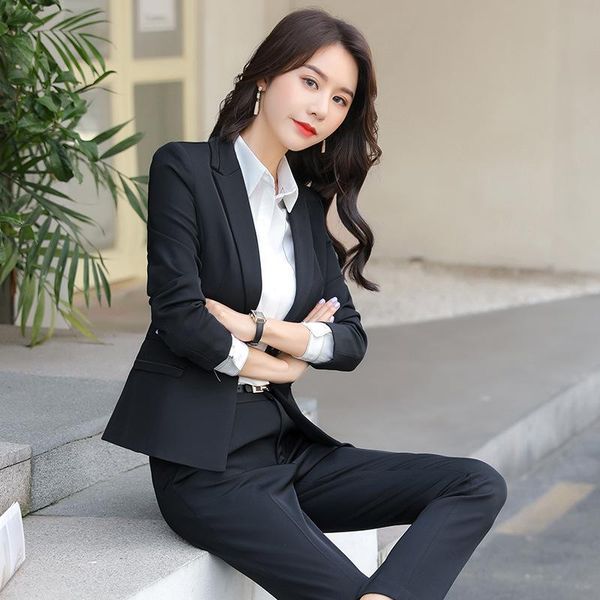 women's two piece pants navy black female elegant suit trouser dress blazer costumes jacket office ladies work wear 3 pieces set suits, White
women's two piece pants navy black female elegant suit trouser dress blazer costumes jacket office ladies work wear 3 pieces set suits, White