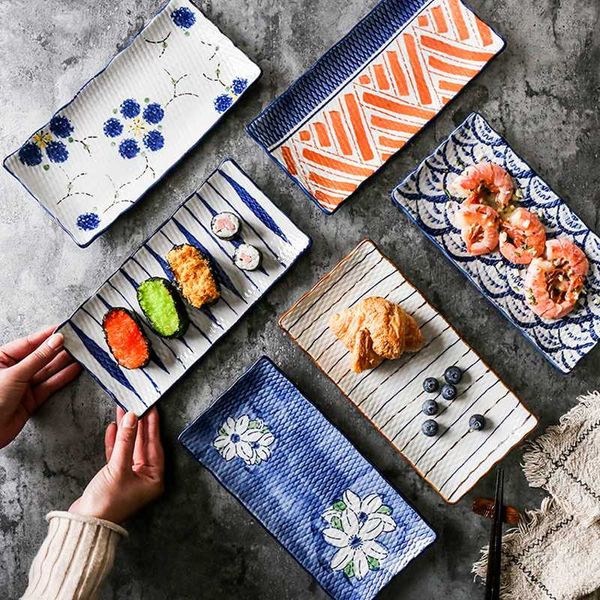 dishes & plates creative japanese ceramic plate hand-painted underglaze rectangle dessert fruit sushi dumpling dish household tableware
dishes & plates creative japanese ceramic plate hand-painted underglaze rectangle dessert fruit sushi dumpling dish household tableware