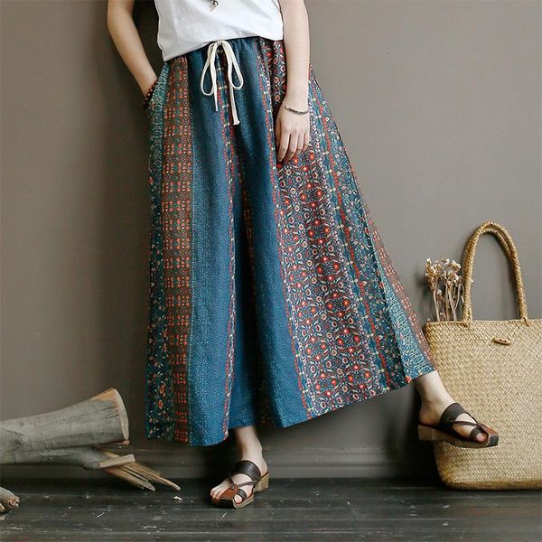 women's pants & capris vintage print hit color elastic mid waist loose women pockets trousers 2021 spring autumn ramie full length wide, Black;white
women's pants & capris vintage print hit color elastic mid waist loose women pockets trousers 2021 spring autumn ramie full length wide, Black;white