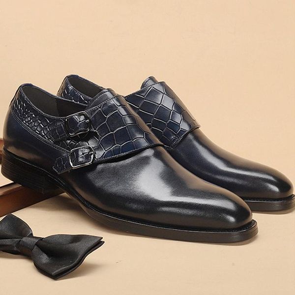 dress shoes arrival genuine leather man formal monk pointed toe double straps men's flats wedding party bridal oxfords sg266, Black
dress shoes arrival genuine leather man formal monk pointed toe double straps men's flats wedding party bridal oxfords sg266, Black