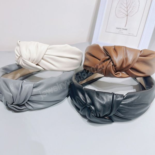 classic women hairband wide side pu leather headband solid color turban headwear hair accessories, Silver
classic women hairband wide side pu leather headband solid color turban headwear hair accessories, Silver
