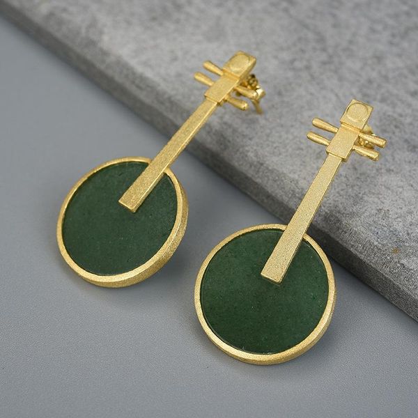 dangle & chandelier gold earrings silver 925 green jade pipa pattern drop personality sterling female
dangle & chandelier gold earrings silver 925 green jade pipa pattern drop personality sterling female