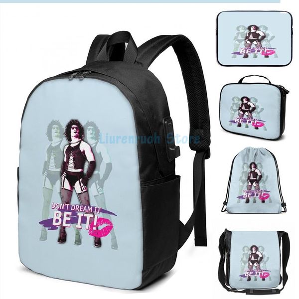graphic print the rocky horror picture show - dont dream it, be it usb charge backpack men school bags women travel lapbag
graphic print the rocky horror picture show - dont dream it, be it usb charge backpack men school bags women travel lapbag