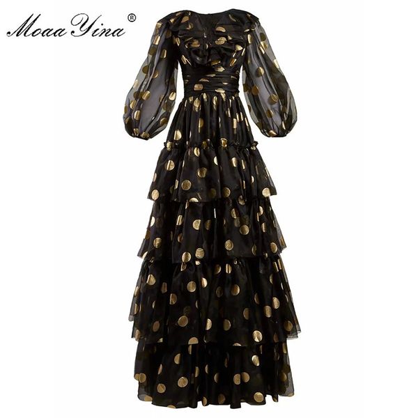fashion designer runway dress spring summer women dress v-neck dot mesh black elegant party ruffles dresses 210524, Black;gray
fashion designer runway dress spring summer women dress v-neck dot mesh black elegant party ruffles dresses 210524, Black;gray