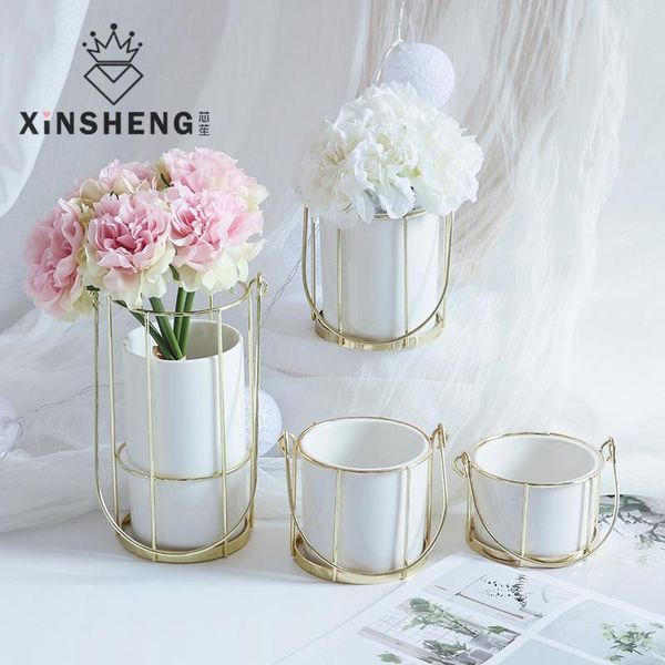 gift wrap 2pcs designer model flower pot nordic style metal iron art ceramic greenery decoration decorative vase
gift wrap 2pcs designer model flower pot nordic style metal iron art ceramic greenery decoration decorative vase