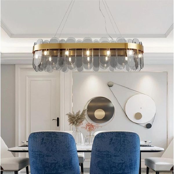 luxury crystal chandelier advanced gray glass living room dining lamp creative oval led 10 model pendant lamps
luxury crystal chandelier advanced gray glass living room dining lamp creative oval led 10 model pendant lamps