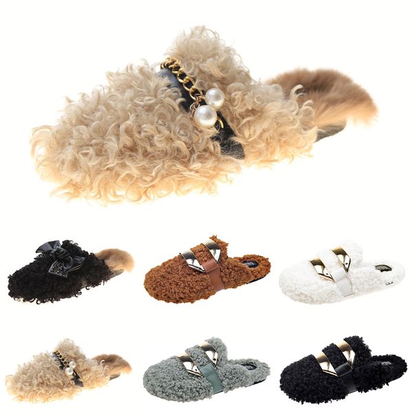 r newly autumn winter womens slippers metal chain all inclusive wool slipper for women grey outer wear plus big szie muller half drag shoes, Black
r newly autumn winter womens slippers metal chain all inclusive wool slipper for women grey outer wear plus big szie muller half drag shoes, Black