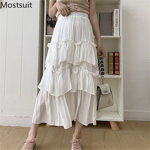 summer korean high waist tiered skirts women ruffles elastic fashion female a-line mid-calf skirt 210514, Black
summer korean high waist tiered skirts women ruffles elastic fashion female a-line mid-calf skirt 210514, Black