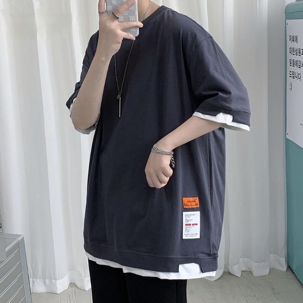 men's t-shirts 2021 summer loose fake two oversized t-shirt korean couple clothes hip hop harajuku plus size short sleeve, White;black
men's t-shirts 2021 summer loose fake two oversized t-shirt korean couple clothes hip hop harajuku plus size short sleeve, White;black
