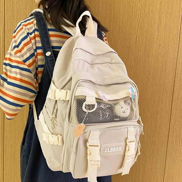 waterproof nylon women backpack female transparent pocket schoolbag for cute girls insert buckle book bag kawaii
waterproof nylon women backpack female transparent pocket schoolbag for cute girls insert buckle book bag kawaii