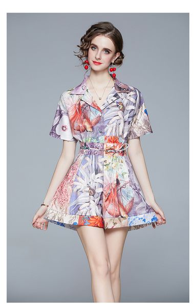 women's two piece pants 2021 fashion summer lady's shirt and short sets vintage printing casual wear, White
women's two piece pants 2021 fashion summer lady's shirt and short sets vintage printing casual wear, White