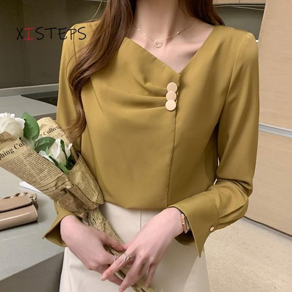 women's blouses & shirts 2021 chiffon women yellow long sleeve office work wear loose style ladies clothes spring autumn, White
women's blouses & shirts 2021 chiffon women yellow long sleeve office work wear loose style ladies clothes spring autumn, White