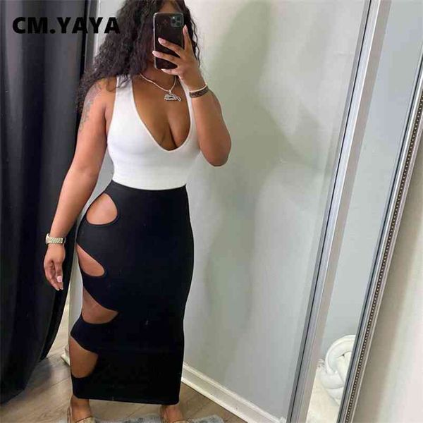 cm.yaya women cut out maxi midi skirt beach streetwear high waist bodycon pencil long skirts 210724, Black
cm.yaya women cut out maxi midi skirt beach streetwear high waist bodycon pencil long skirts 210724, Black