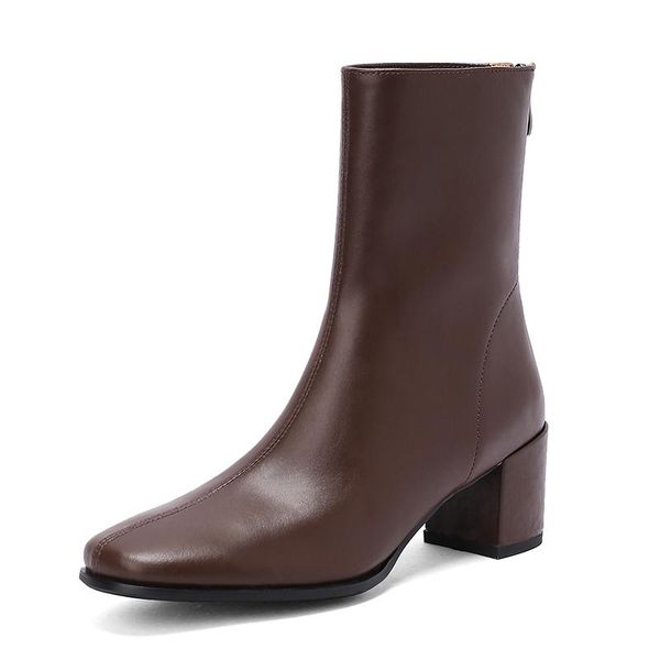 boots autumn & winter women's genuine leather square heel round toe size zipper soft fashion shoes big yard 41, Black
boots autumn & winter women's genuine leather square heel round toe size zipper soft fashion shoes big yard 41, Black