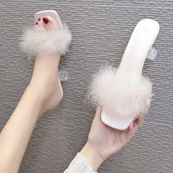 slippers fur shoes ladies' women heels luxury flip flops plush high summer 2021 thin glitter pu claquette femme sandalias, Black
slippers fur shoes ladies' women heels luxury flip flops plush high summer 2021 thin glitter pu claquette femme sandalias, Black