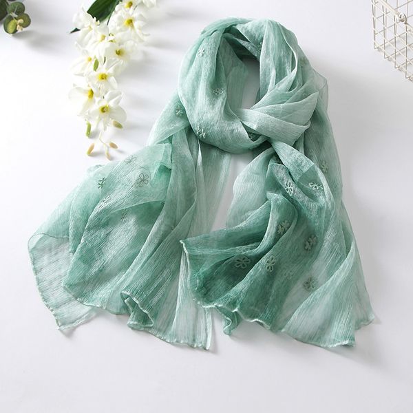 monochrome long silk like flower scarf sunscreen shawl for women, Blue;gray
monochrome long silk like flower scarf sunscreen shawl for women, Blue;gray