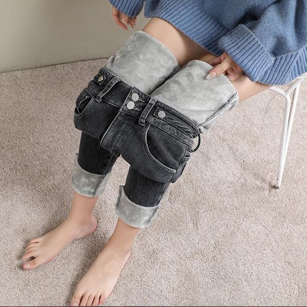 plus size winter warm jeans women candy color high waist fleece pencil pants thicken denim trousers casual jean p9564 women's, Blue
plus size winter warm jeans women candy color high waist fleece pencil pants thicken denim trousers casual jean p9564 women's, Blue