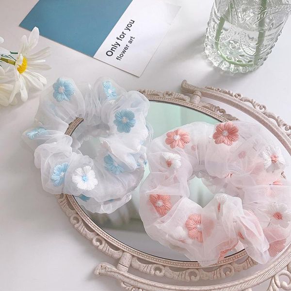 blue pink hair ring summer daisy floral thin mesh embroidery scrunchies tie rubber band rope ponytail holder1
blue pink hair ring summer daisy floral thin mesh embroidery scrunchies tie rubber band rope ponytail holder1