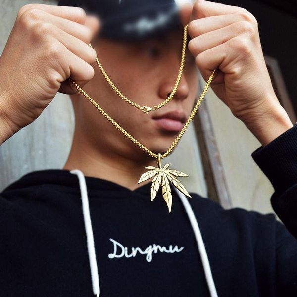chains fashion brand necklace men's hip hop leaf pendant punk street versatile maple accessories lovers hanging acce, Silver
chains fashion brand necklace men's hip hop leaf pendant punk street versatile maple accessories lovers hanging acce, Silver