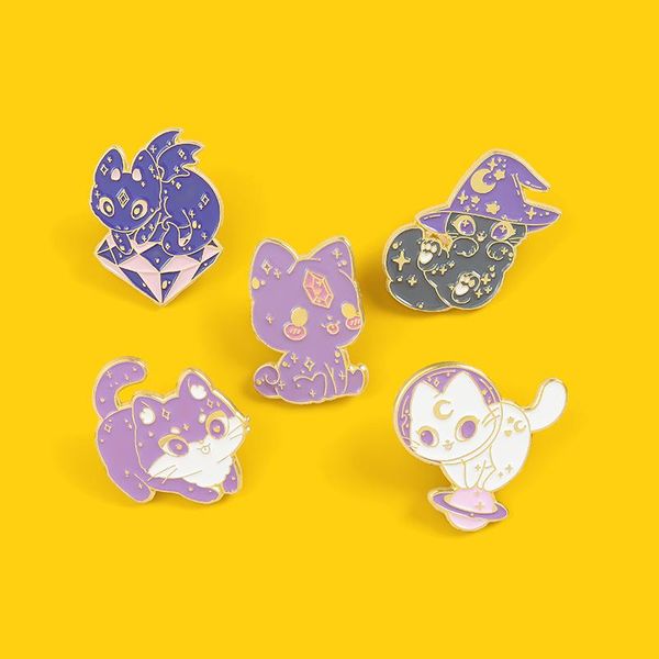 pins, brooches starry moon witch cat enamel pin gothic style animal for women cute lapel backpack purple party badge jewelry gift, Gray
pins, brooches starry moon witch cat enamel pin gothic style animal for women cute lapel backpack purple party badge jewelry gift, Gray
