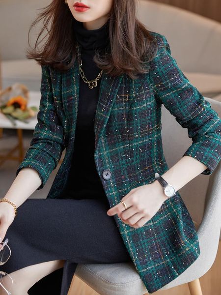 women's suits & blazers plaid suit jacket female korean version 2021 autumn and winter plus size casual retro british style green, White;black
women's suits & blazers plaid suit jacket female korean version 2021 autumn and winter plus size casual retro british style green, White;black