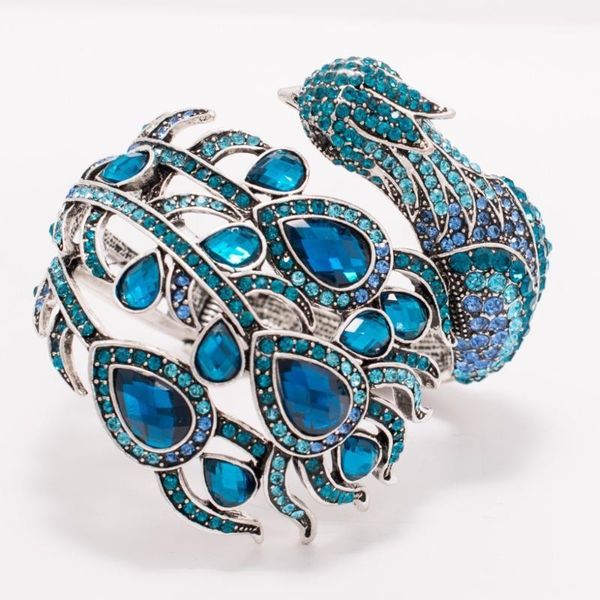 punk rock fashion jewelry multi colors rhinestone crystal peacock bracelet bangles cuff gifts for girlfriend wife f0661, Black
punk rock fashion jewelry multi colors rhinestone crystal peacock bracelet bangles cuff gifts for girlfriend wife f0661, Black